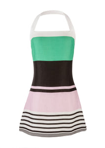 Maya Mini Halter Dress in Tango Stripe