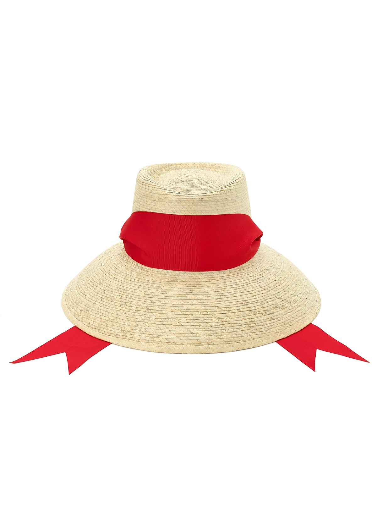 Wildflower Sun Hat With Wide Red Grosgrain Ribbon