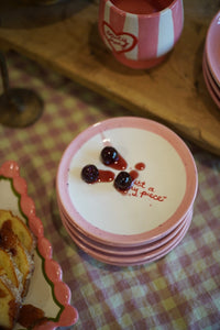 Hand-painted “Just a Tiny Piece” Tiny Plates, Set of 4