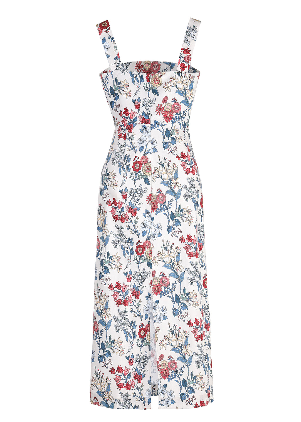 Long Slip Dress in Antique Floral
