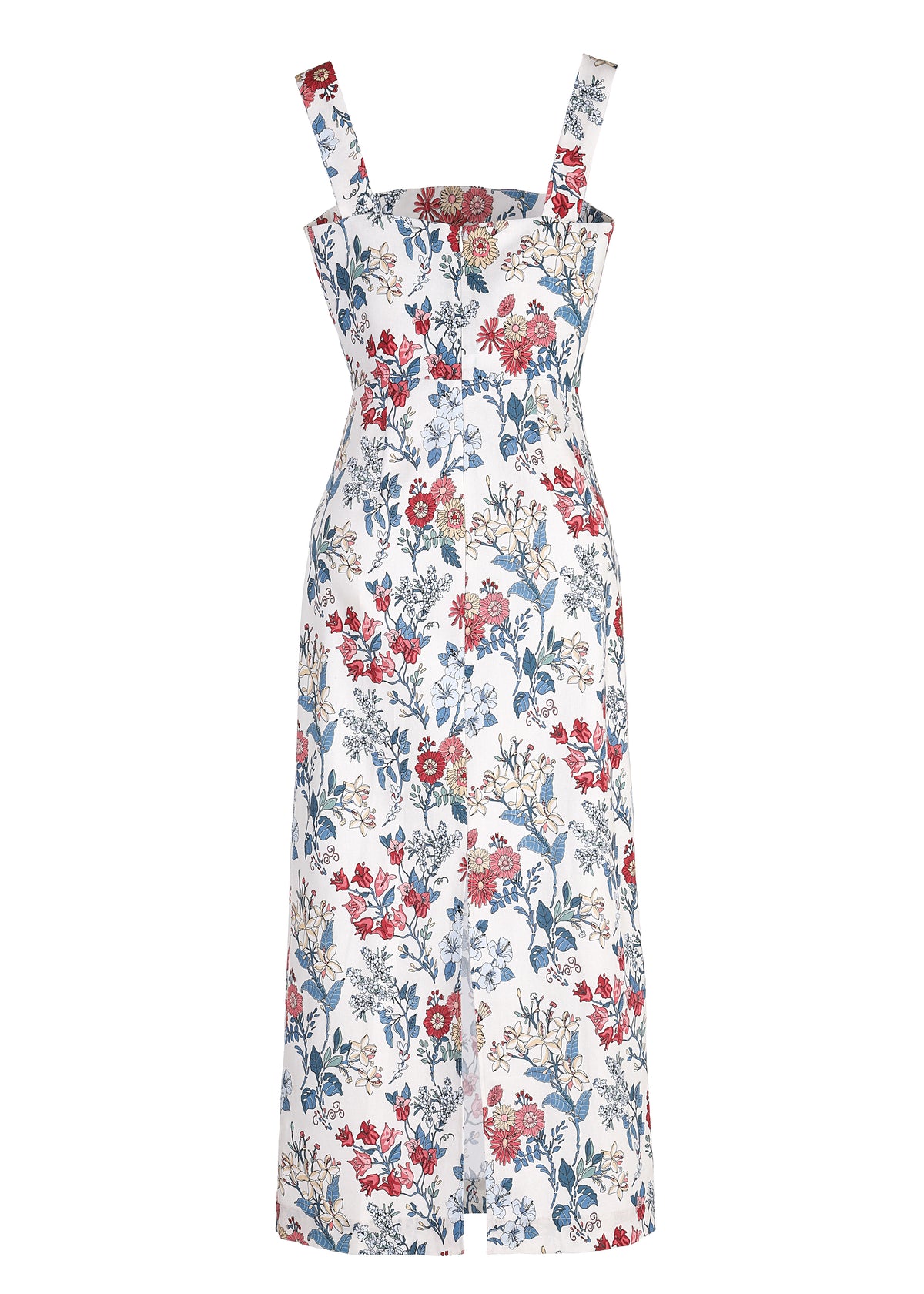 Long Slip Dress in Antique Floral