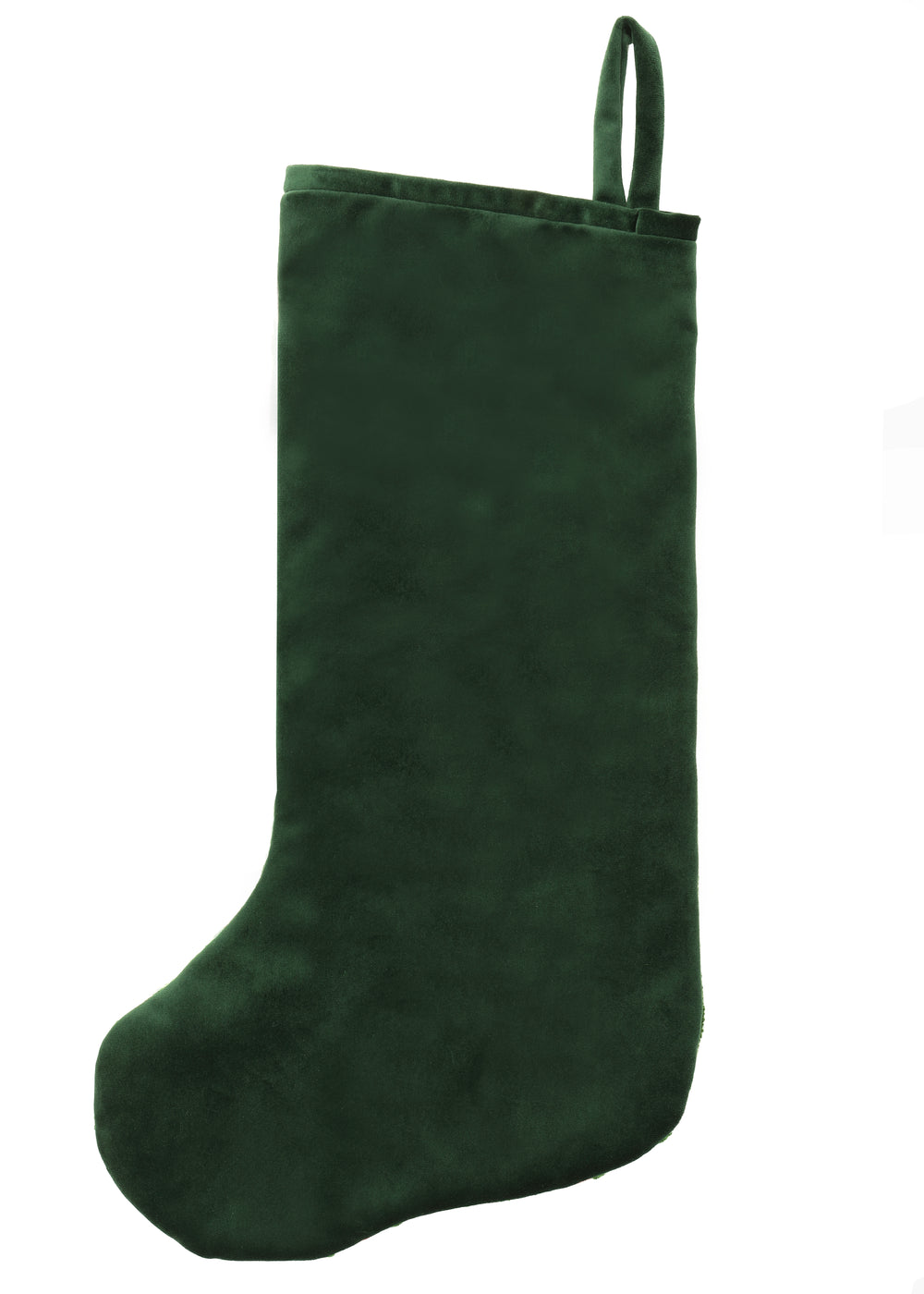 Velvet Cuff Floral Stocking