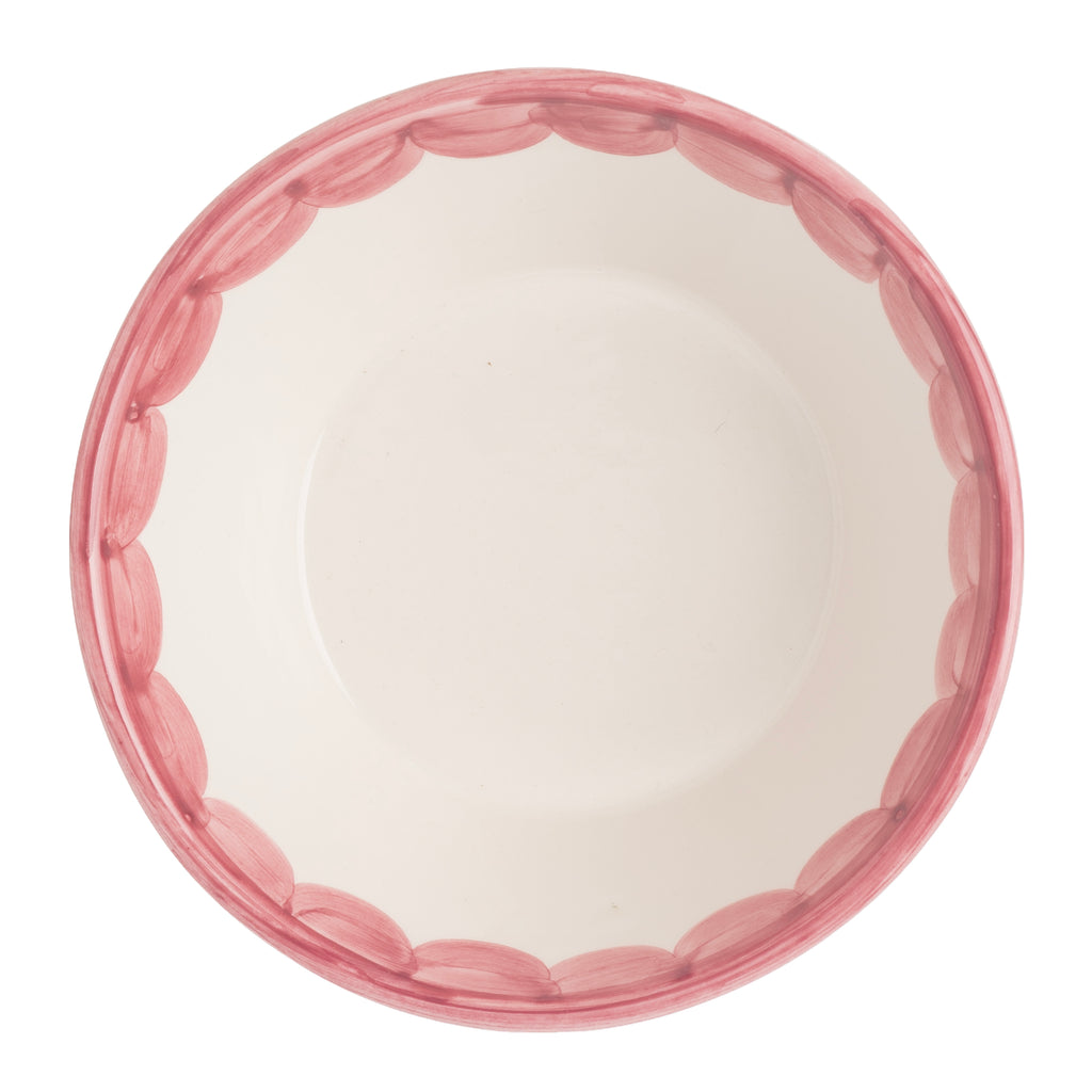Pink Scallop Bowl