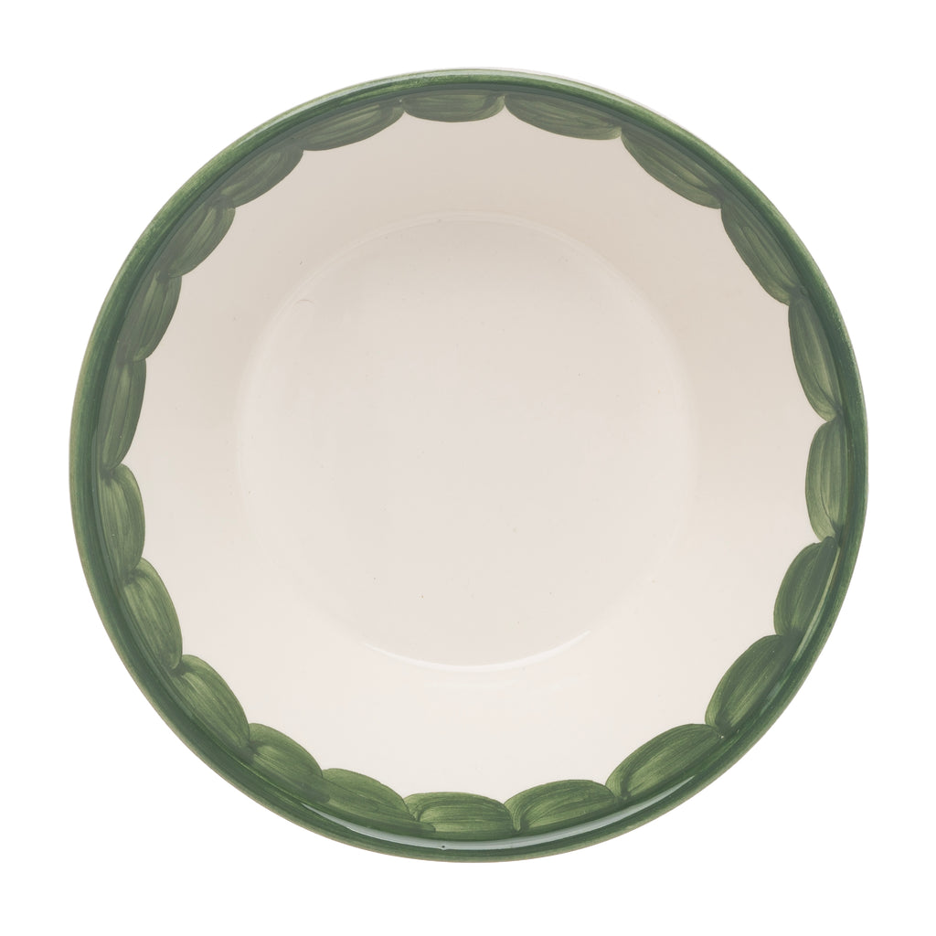 Green Scallop Bowl