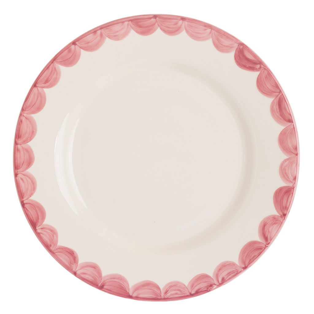 Pink Scallop Dinner Plate