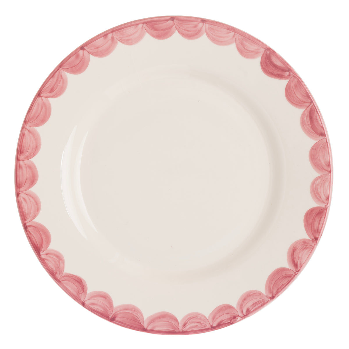 Pink Scallop Dinner Plate
