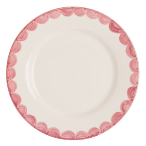 Pink Scallop Dinner Plate