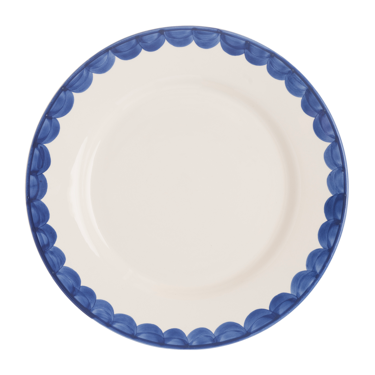 Blue Scallop Dinner Plate