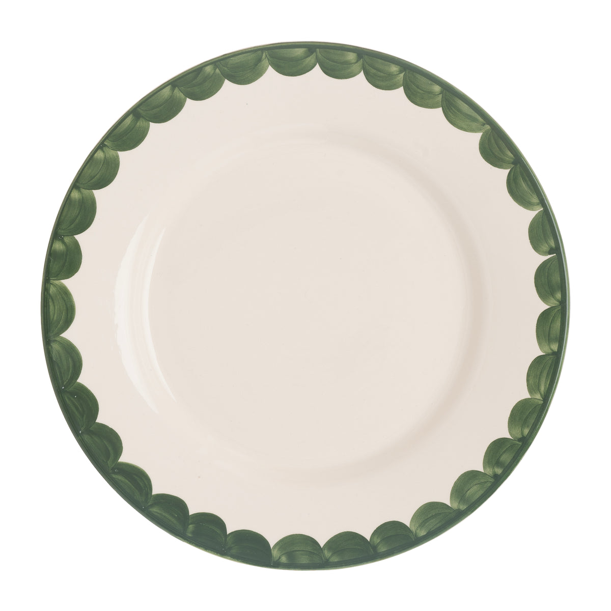 Green Scallop Dinner Plate