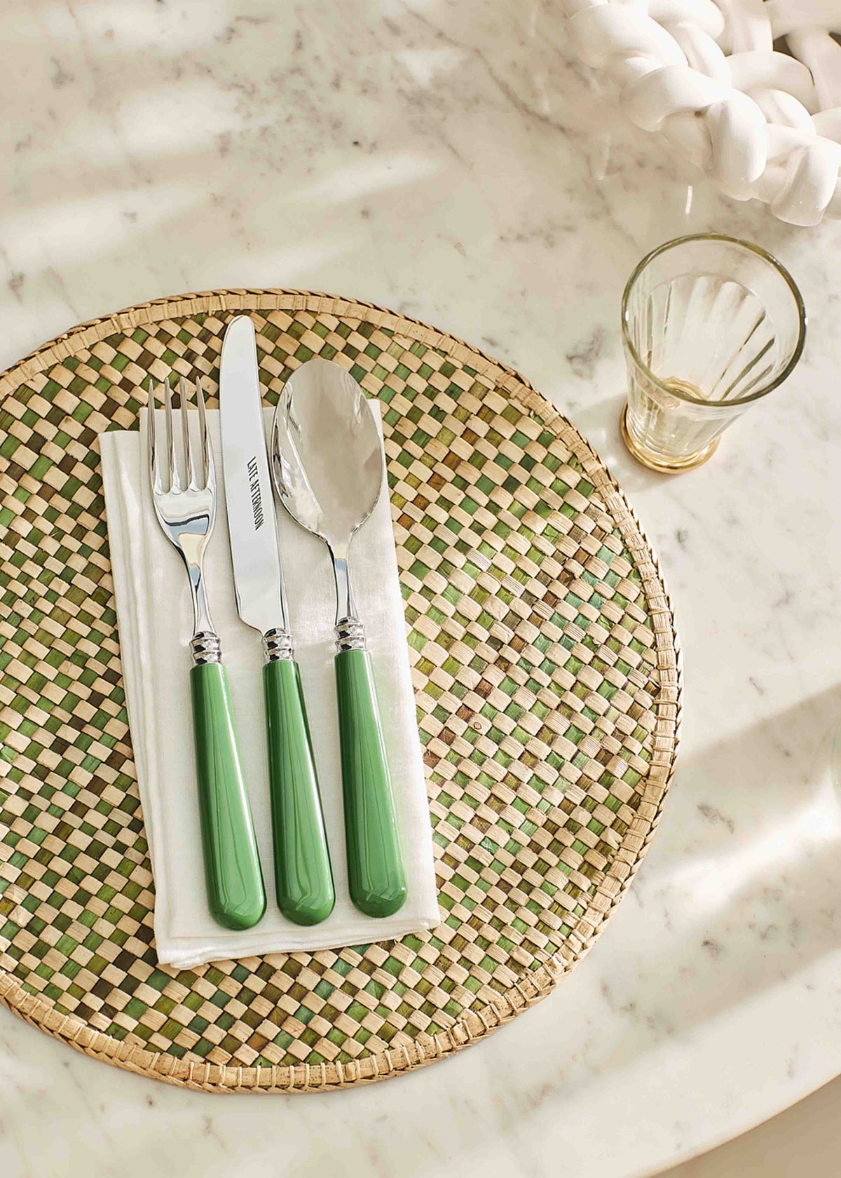 Green Teaspoons, Set of 2