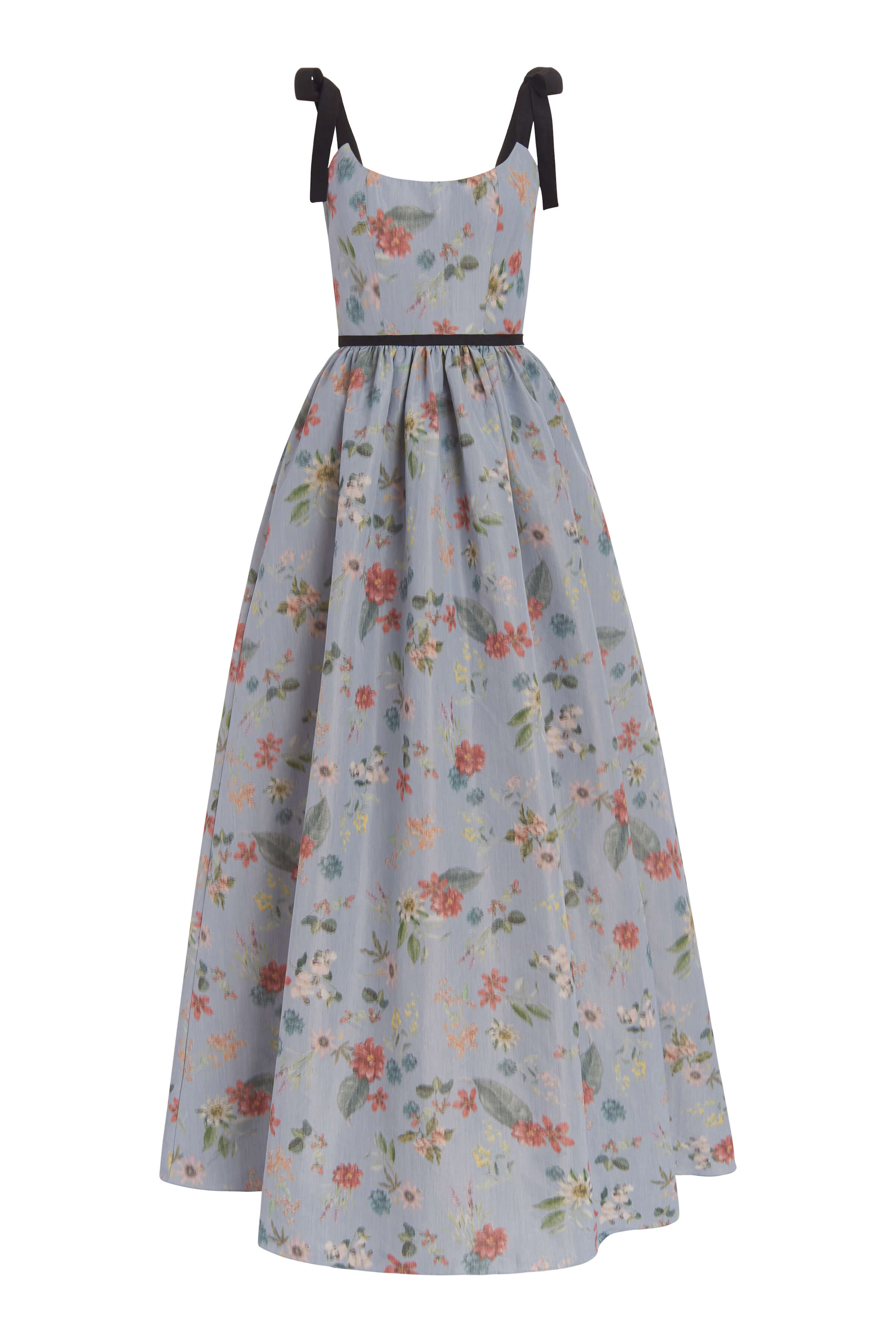 Tatiana Floral Ikat Full Skirt Corset Gown