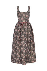 Apple Taffeta Corset Midi Dress
