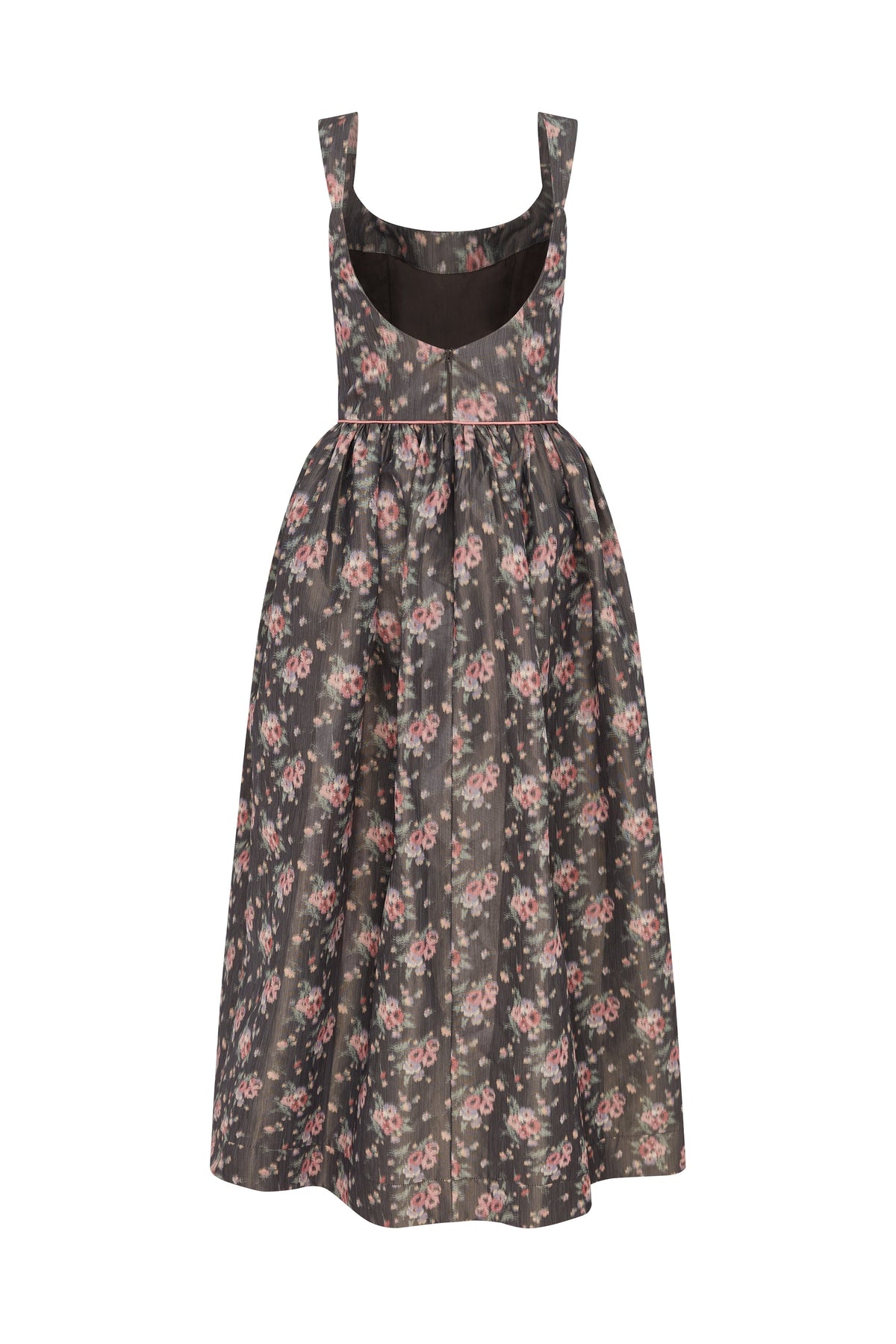 Apple Taffeta Corset Midi Dress