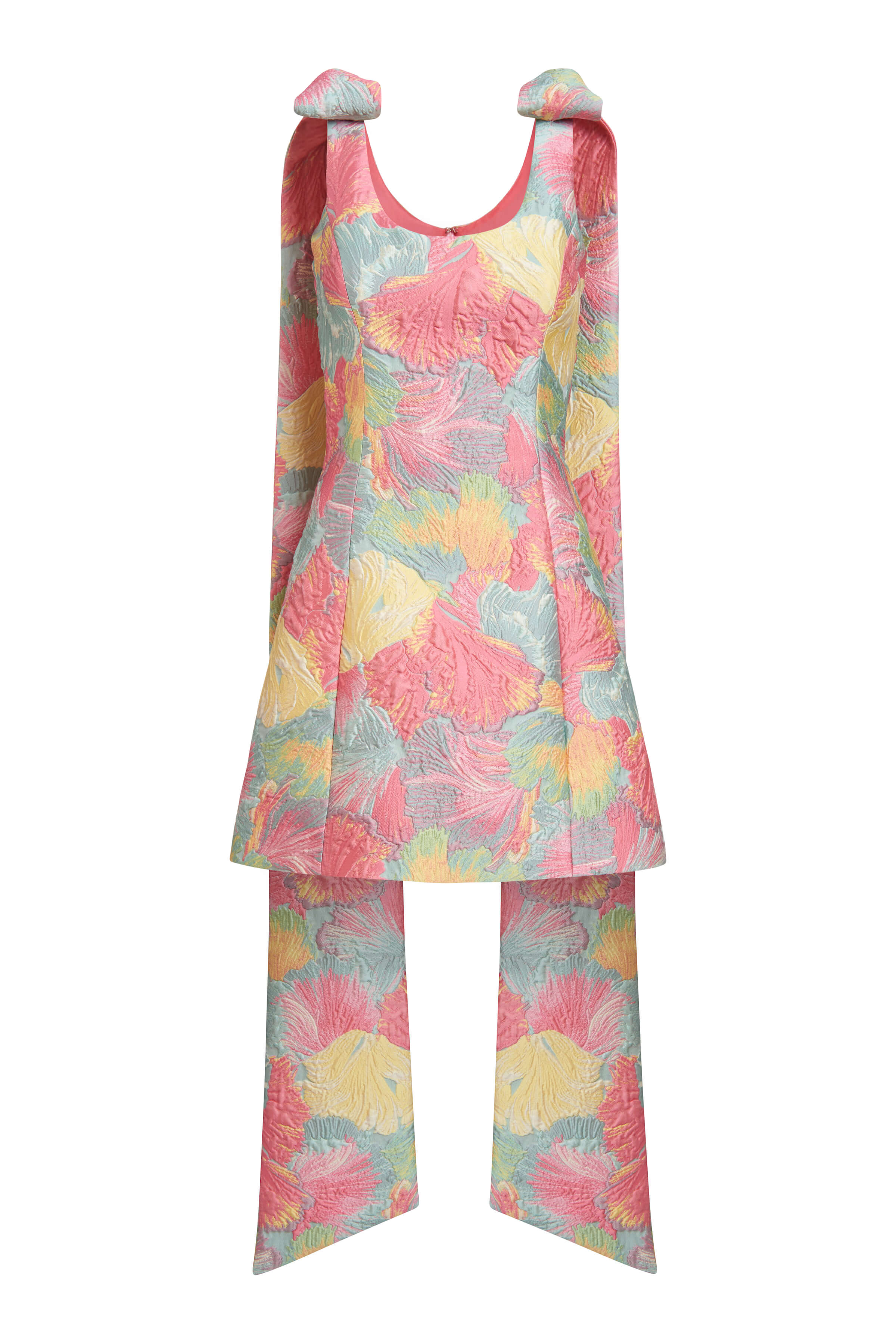 Gita Sherbet Brocade Mini Dress | Over The Moon