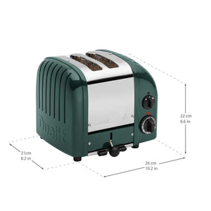 2 Slot Classic Toaster in Evergreen