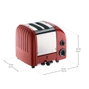 2 Slot Classic Toaster in Red
