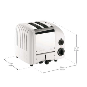 2 Slot Classic Toaster in White