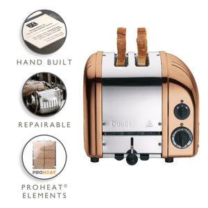 2 Slot Classic Toaster in Copper