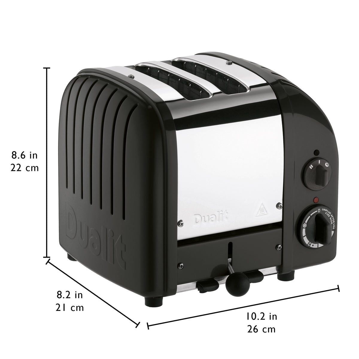 2 Slot Classic Toaster in Matte Black