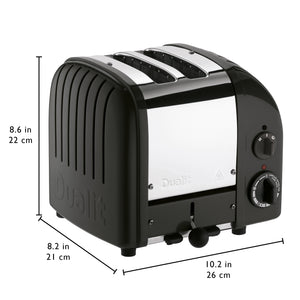 2 Slot Classic Toaster in Matte Black