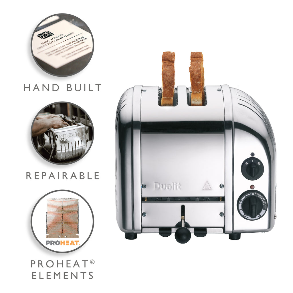 2 Slot Classic Toaster in Polished Chrome