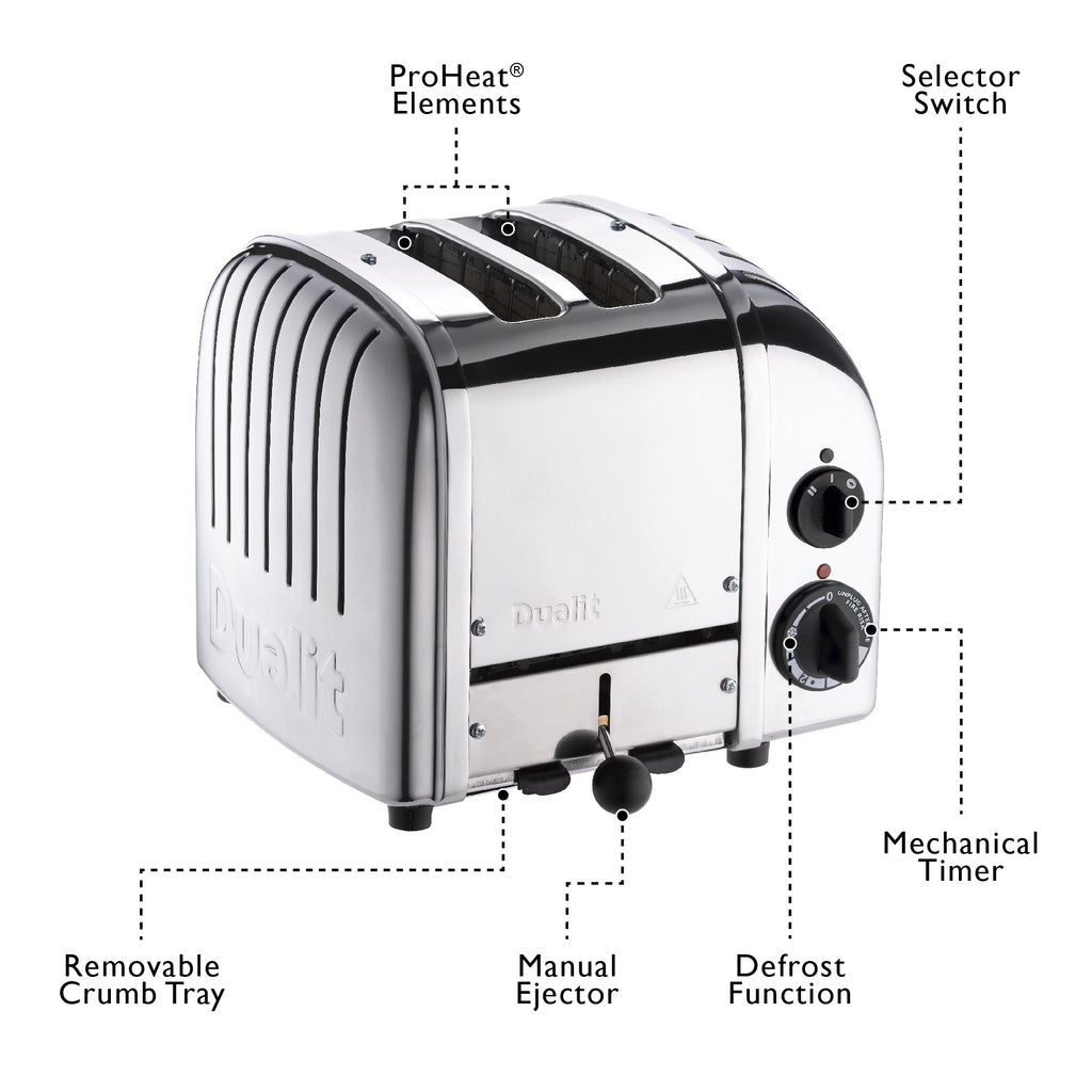 2 Slot Classic Toaster in Polished Chrome