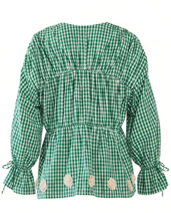 Isle Top in Meadow Gingham