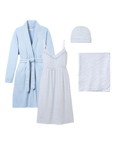 The Hospital Stay Luxe Set in Periwinkle & La Mer