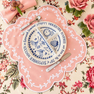 Children’s Divided Plate in Strawberry Thief with Bunnies