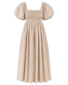 Aurora Dress x Sadie Loving in Sand Stripe