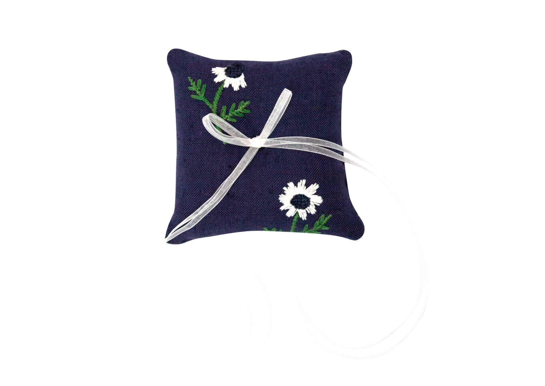 Manzanilla Ring Pillow in Navy