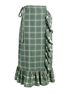 Wrap Skirt in Pin Stripe