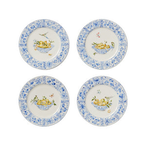 Delft Plates in Lemons, Set of 4