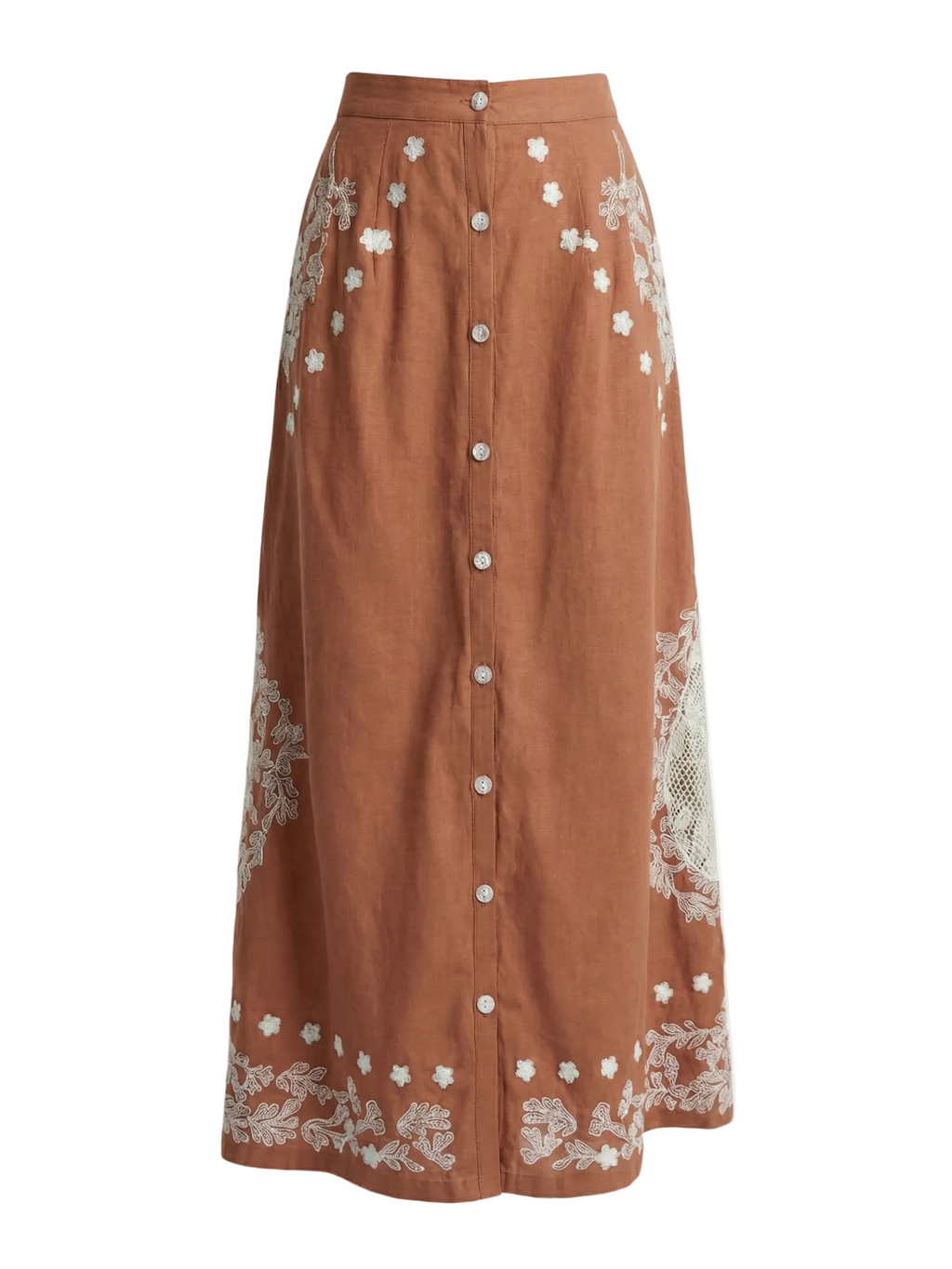 Helena Skirt in Marigold Honey Embroidery