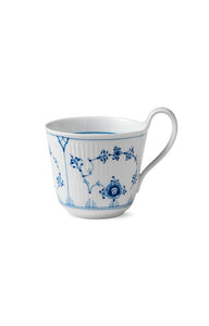 Blue Fluted Plain High Handle Mug 11 Oz