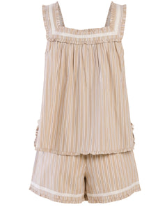 Caroline Short Set x Sadie Loving in Sand Stripe