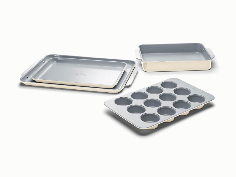 5 Piece Non-Stick Ceramic Bakeware Set, Non-Toxic Ceramic Coating