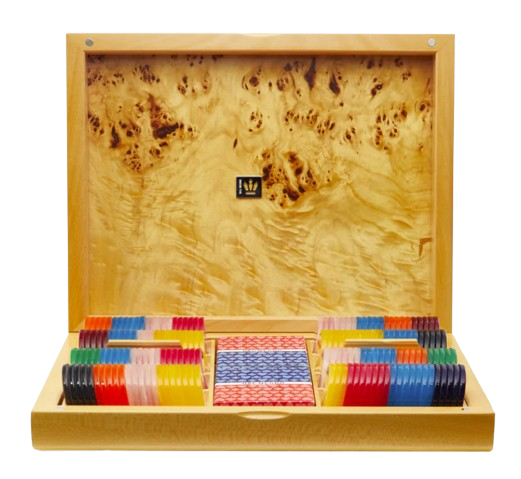 Dal Negro Burlwood Poker Set