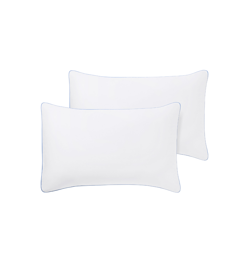 Savile Pillowcase Set in Powder Blue