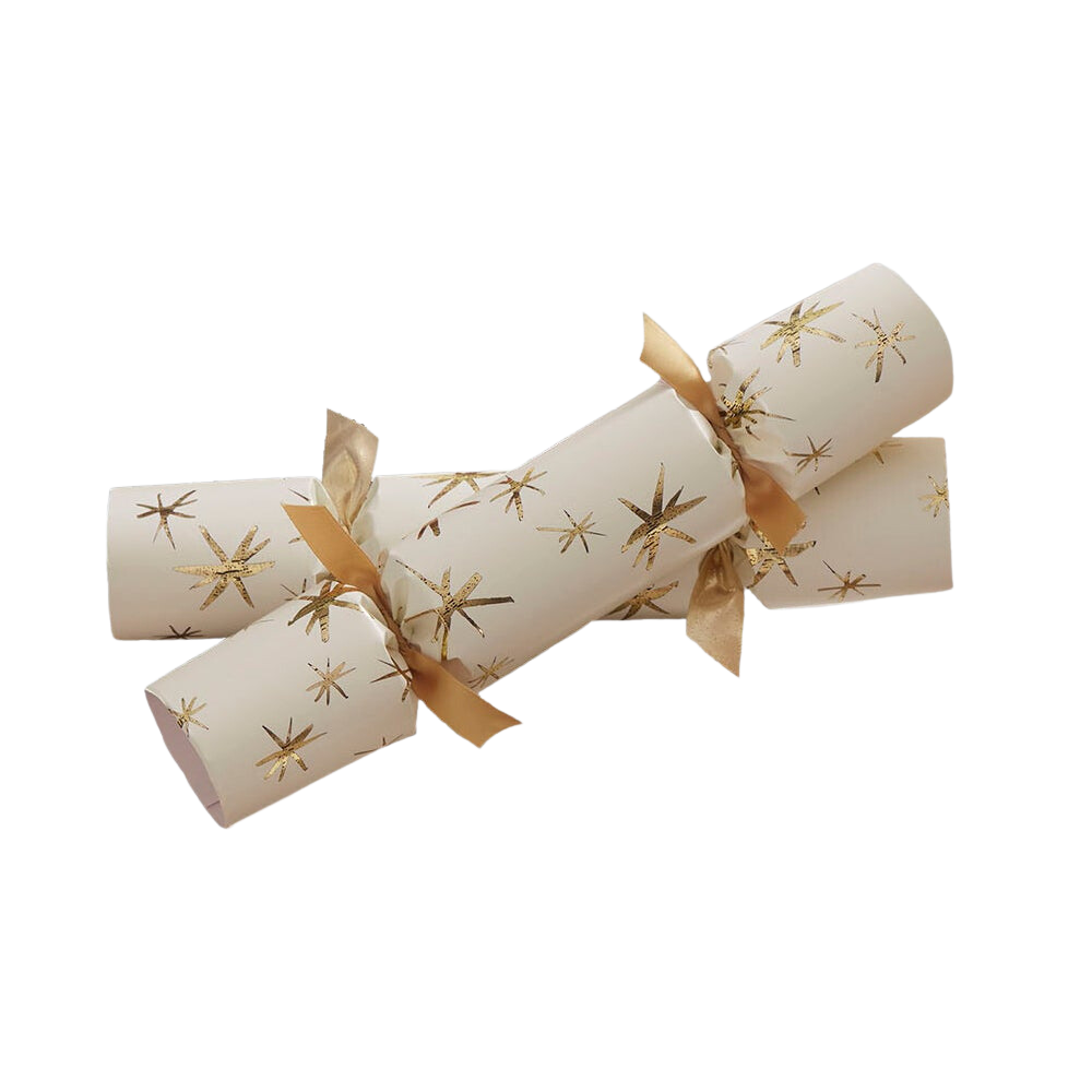 Luxury Celebration Crackers in Cream with Gold