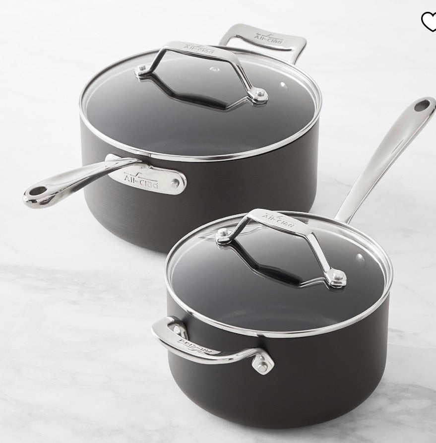 All-Clad Essentials Nonstick Sauce Pans, Set of 2