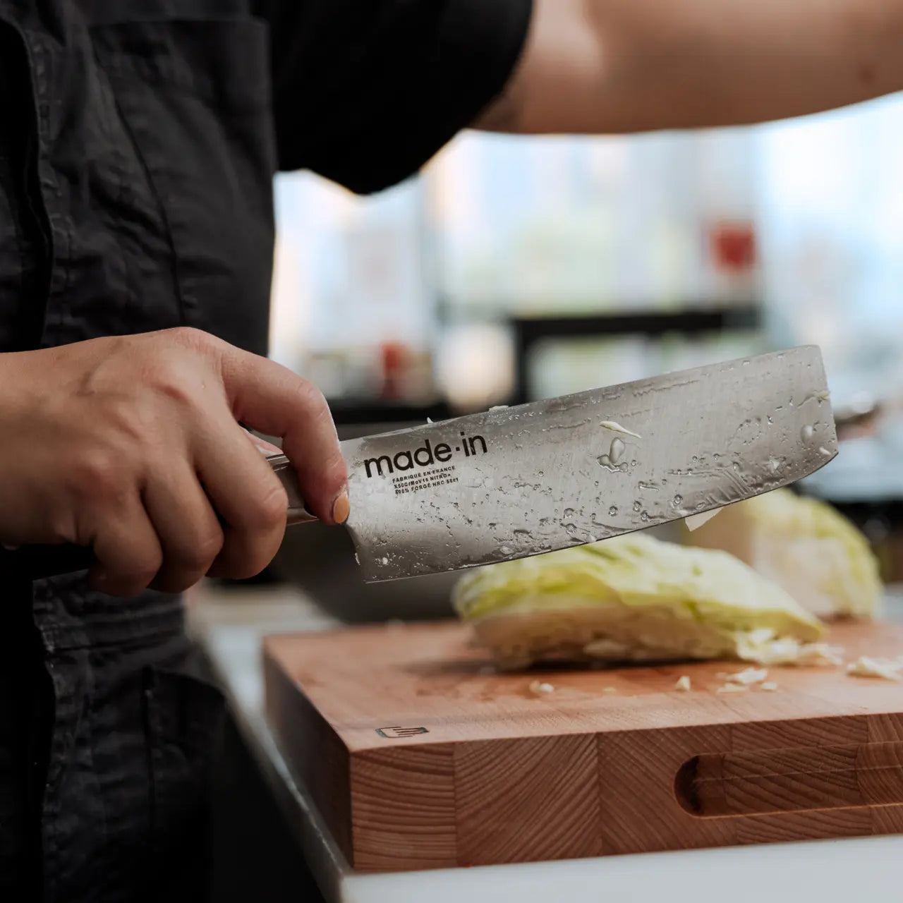 Nakiri Knife in Truffle Black