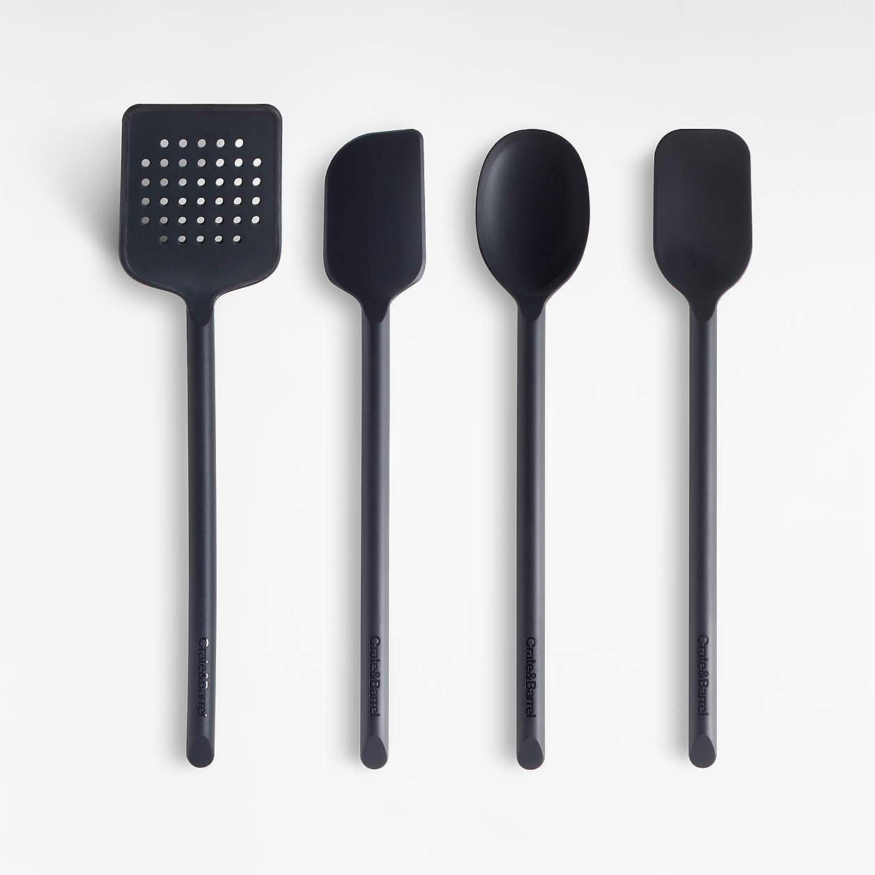 Black Silicone Utensils, Set of 4