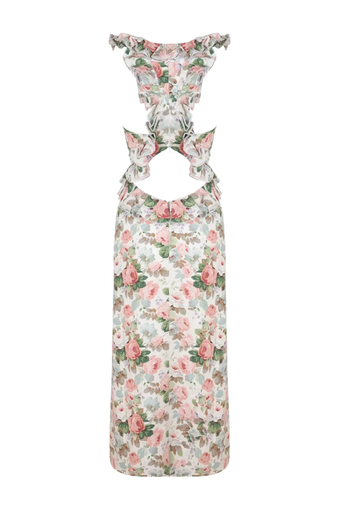 Capucine Dress in Rose Floral