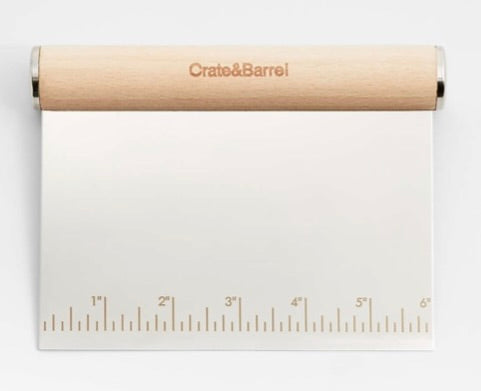 Crate & Barrel Bench Scraper with Beechwood Handle