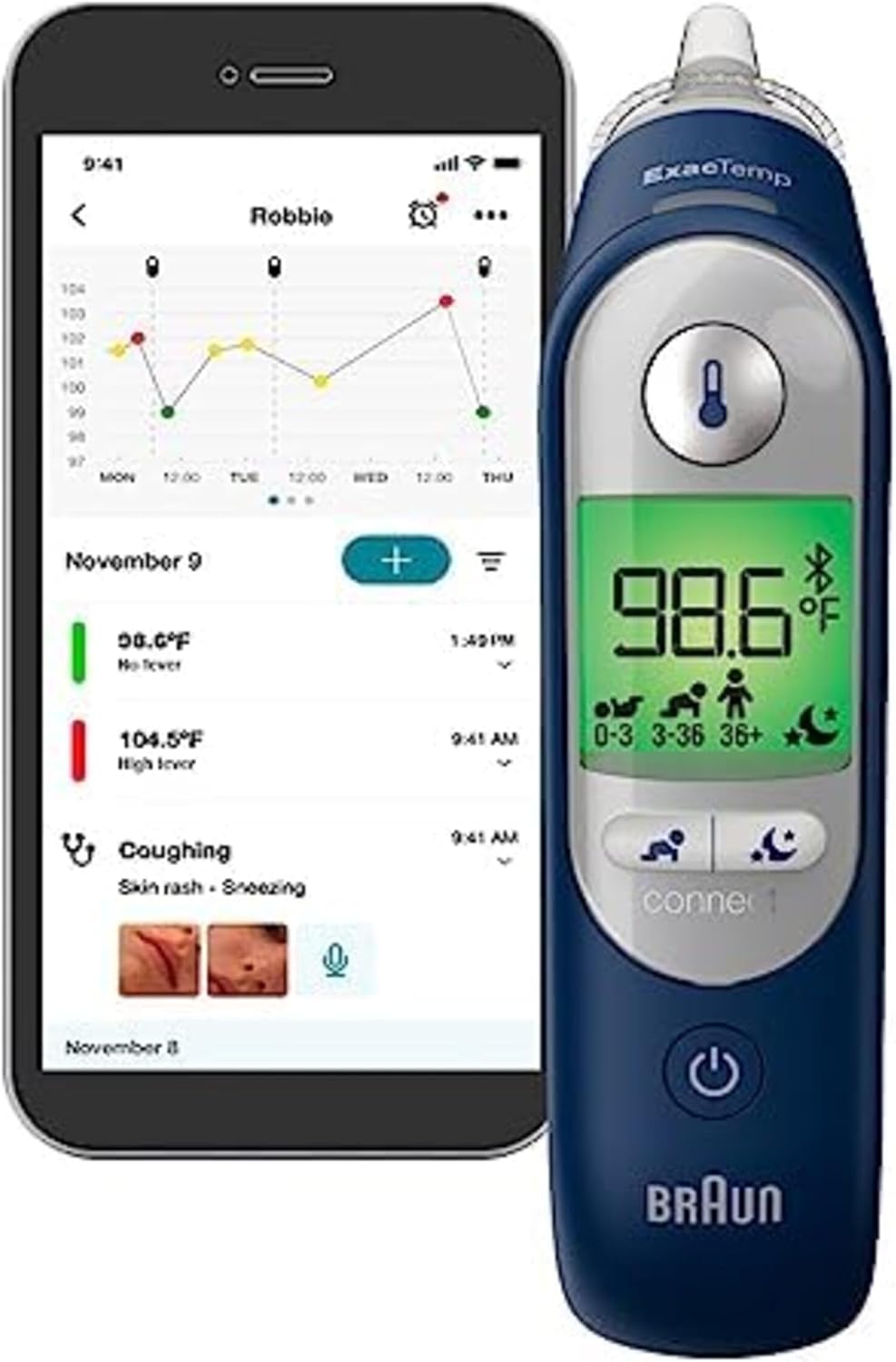 Braun ThermoScan 7+ – Digital Ear Thermometer for Kids, Babies, Toddlers and Adults