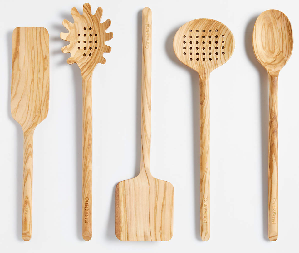 Crate & Barrel Olivewood Utensils