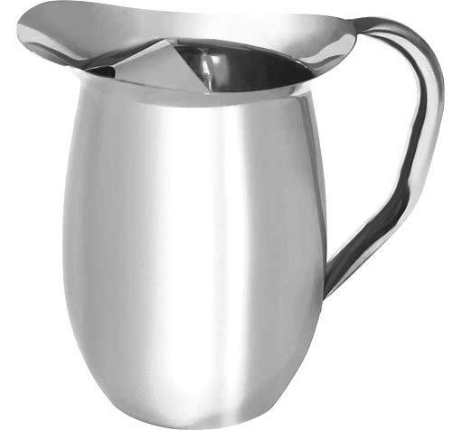 64 fl. oz. Stainless Steel Bell Pitcher with Ice Catcher
