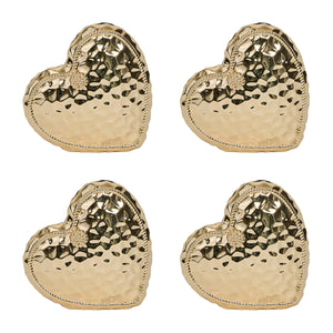 Berry & Thread Heart Place Card Holder, Set of 4 in Gold