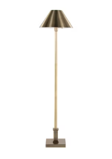 60" Metal Floor Lamp in Antique Brass